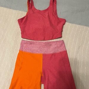 Outdoor Voices biker short and top workout set